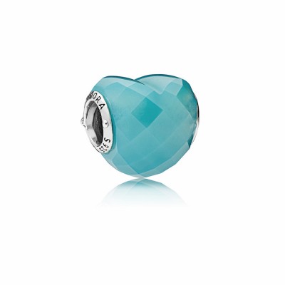 Pandora Shape of Love Charm with Blue Crystal