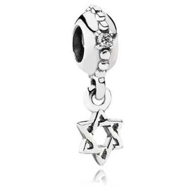 Pandora Silver Star of David Dangle Charm