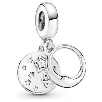 Pandora Sleeping Moon and Stars Dangle Charm