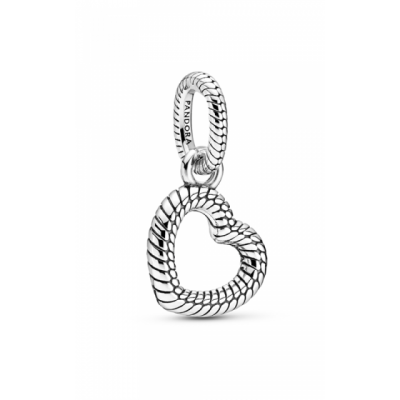 Pandora Snake Chain Pattern Open Heart Pendant