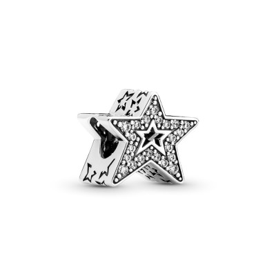 Pandora Sparkling Asymmetric Star Charm