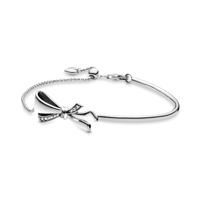 Pandora Sparkling Bow Slider Bracelet