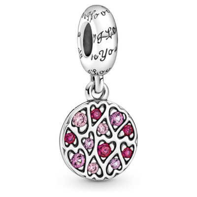 Pandora Sparkling Heart Pattern Dangle Charm