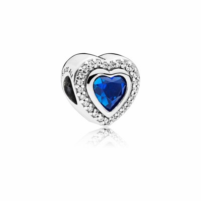 Pandora Sparkling Love Charm with Blue Crystal