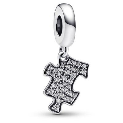 Pandora Sparkling Puzzle Piece Dangle Charm