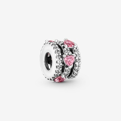 Pandora Sparkling Triple Halo Hearts Charm