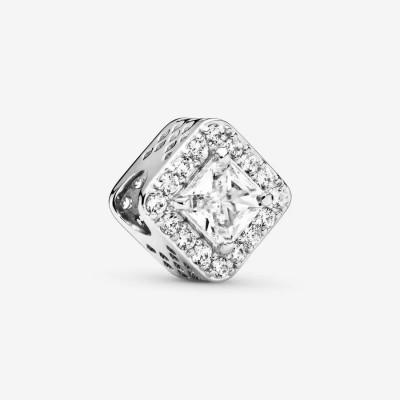 Pandora Square Sparkle Halo Charm