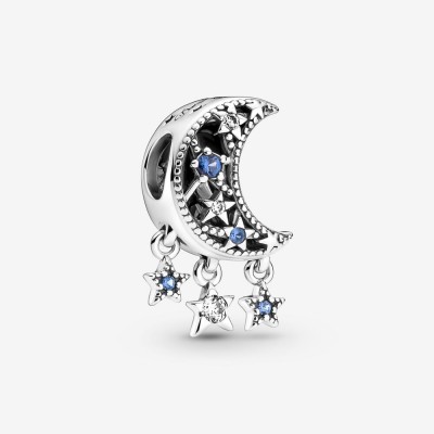 Pandora Star and Crescent Moon Dangle Charm