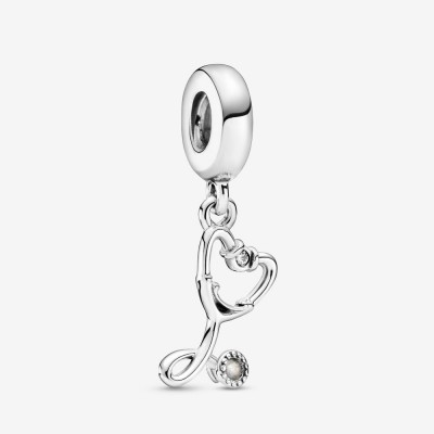 Pandora Stethoscope Heart Dangle Charm