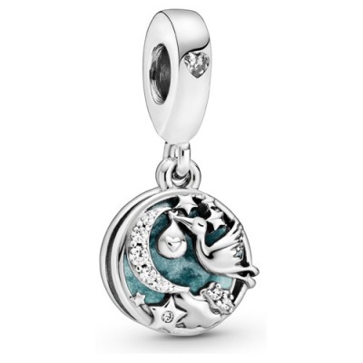 Pandora Stork and Stars Dangle Charm