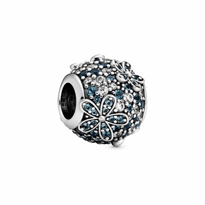 Pandora Teal Pave Daisy Flower Charm