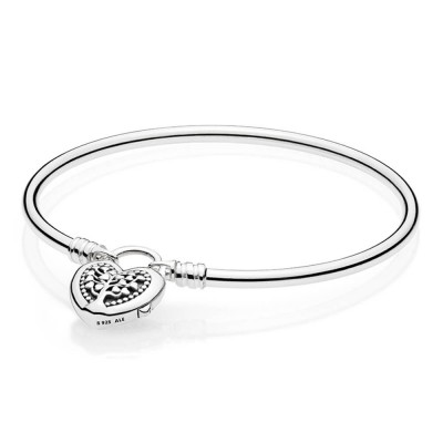 Pandora Tree of Love Padlock Bangle Bracelet