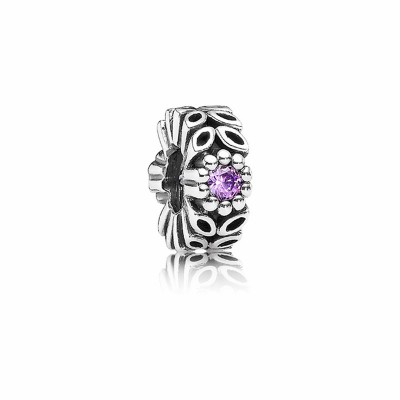 Pandora Twice as Nice Spacer with Purple CZ