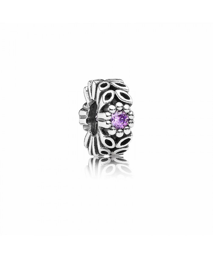 Pandora Twice as Nice Spacer with Purple CZ