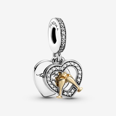 Pandora Two Tone Happy Anniversary Dangle Charm