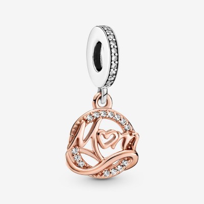 Pandora Two tone Mom Dangle Charm