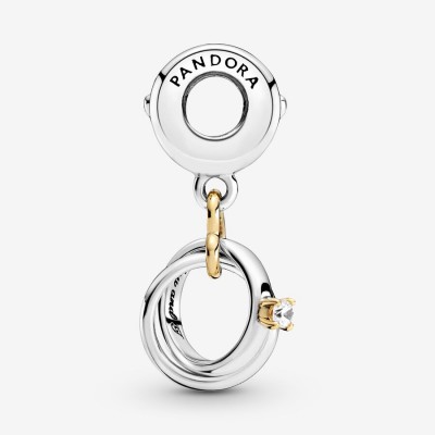 Pandora Two tone Wedding Rings Dangle Charm