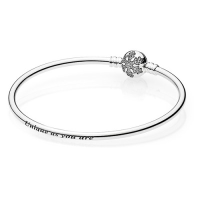 Pandora Unique Snowflake Bangle Bracelet