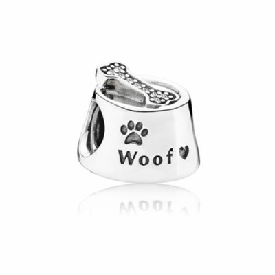 Pandora Woof Dog Bowl Charm