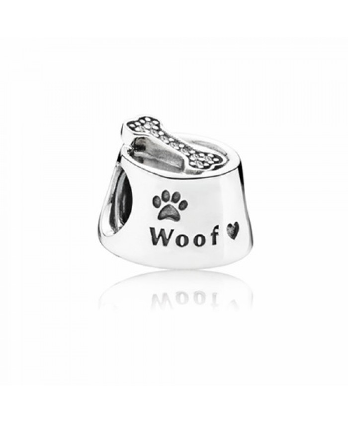 Pandora Woof Dog Bowl Charm