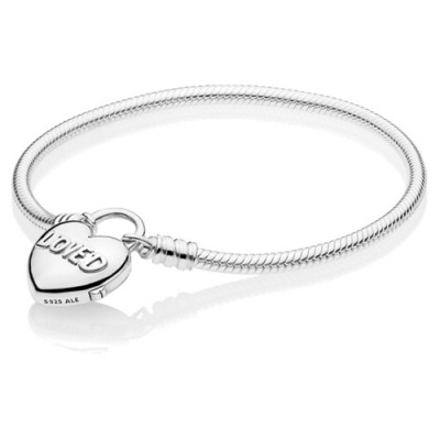 Pandora You Are Loved Heart Padlock Bracelet