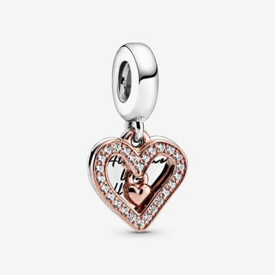 Pandora Sparkling Freehand Heart Dangle Charm