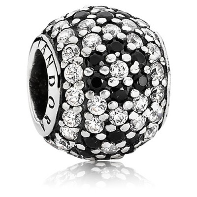 Pandora Shimmering Black Blossom Pave Charm