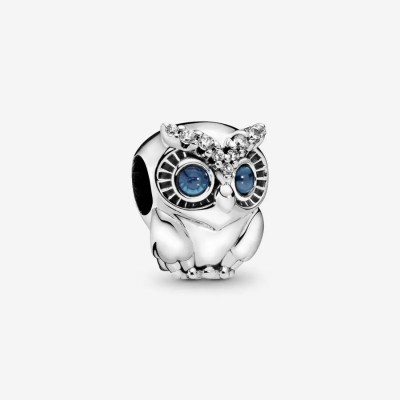Pandora Sparkling Owl Charm