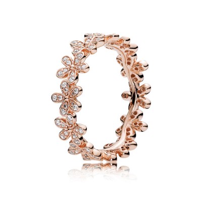 Pandora Dazzling Daisy Ring, PANDORA Rose™ & Clear CZ