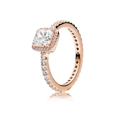 Pandora Timeless Elegance Ring, PANDORA Rose™ & Clear CZ