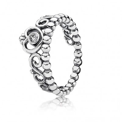 Pandora My Princess Stackable Ring, Clear CZ