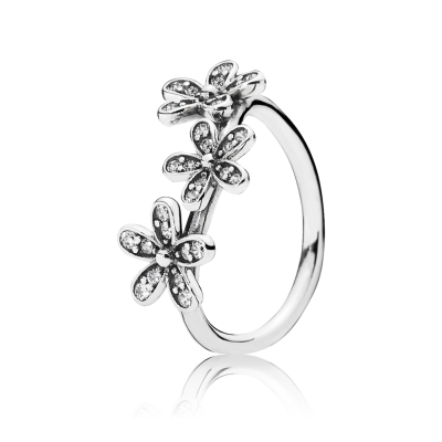 Pandora Dazzling Daisies Stackable Ring, Clear CZ