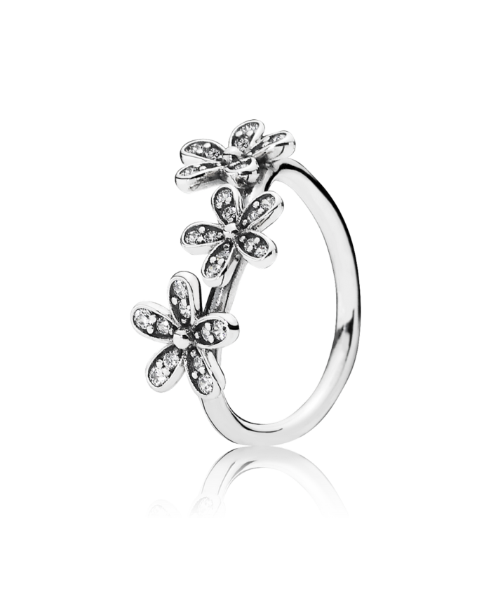 Pandora Dazzling Daisies Stackable Ring, Clear CZ