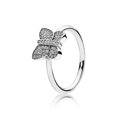 Pandora Sparkling Butterfly Ring, Clear CZ