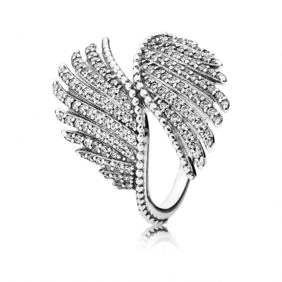 Pandora Majestic Feathers, Clear CZ