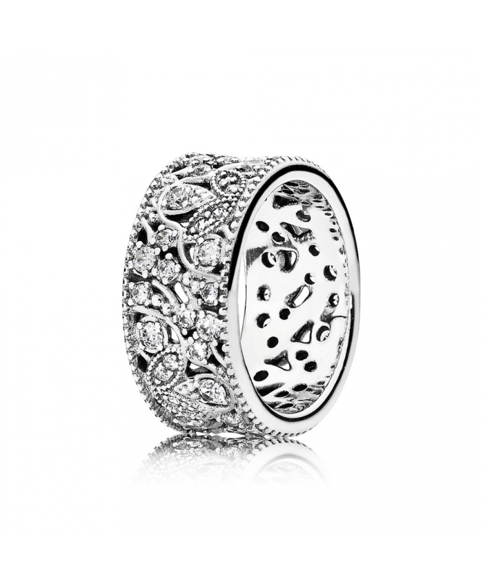 Pandora Shimmering Leaves, Clear CZ