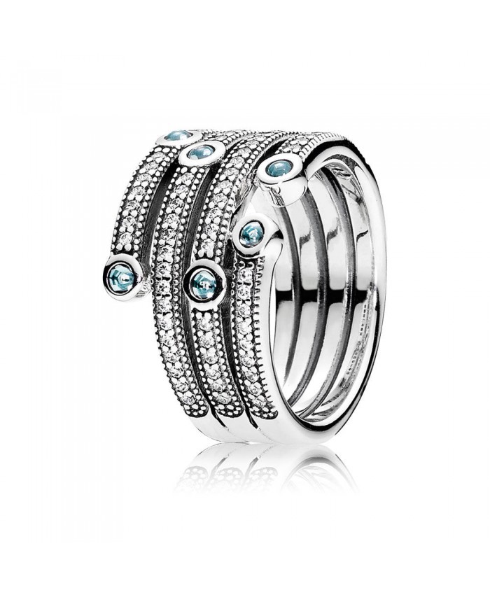 Pandora Shimmering Ocean, Frosty Mint & Clear CZ