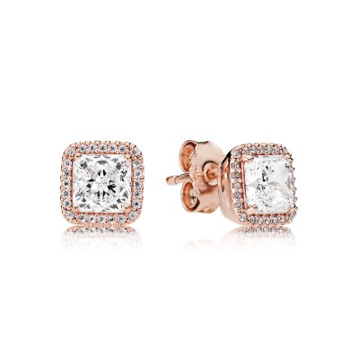 Pandora Timeless Elegance Stud Earrings, Clear CZ