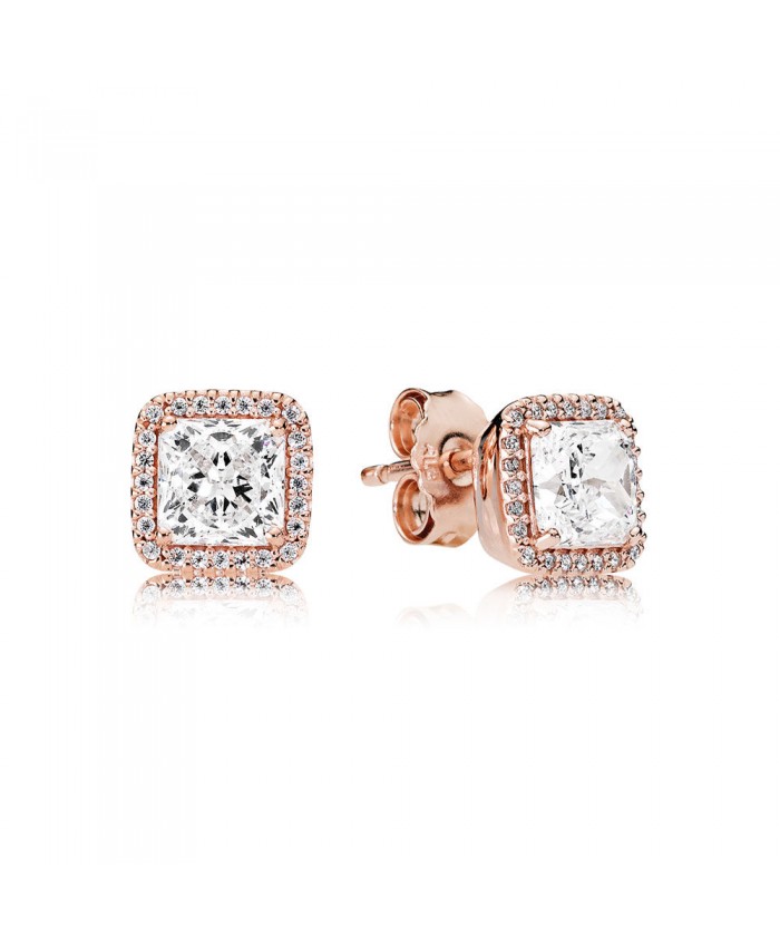 Pandora Timeless Elegance Stud Earrings, Clear CZ