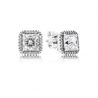 Pandora Timeless Elegance Stud Earrings, Clear CZ