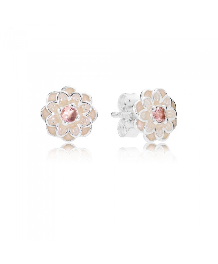 Pandora Blooming Dahlia, Cream Enamel & Blush Pink Crystals