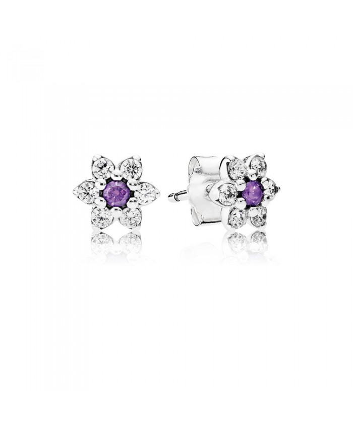 Pandora Forget Me Not, Purple & Clear CZ