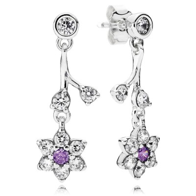 Pandora Forget Me Not, Purple & Clear CZ