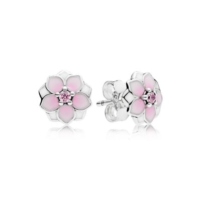 Pandora Magnolia Bloom, Pale Cerise Enamel & Pink CZ