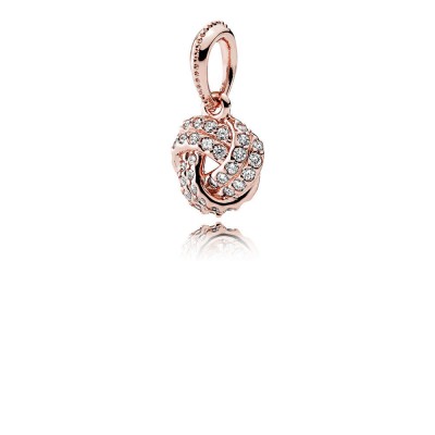 Pandora Sparkling Love Knot, PANDORA Rose™ & Clear CZ