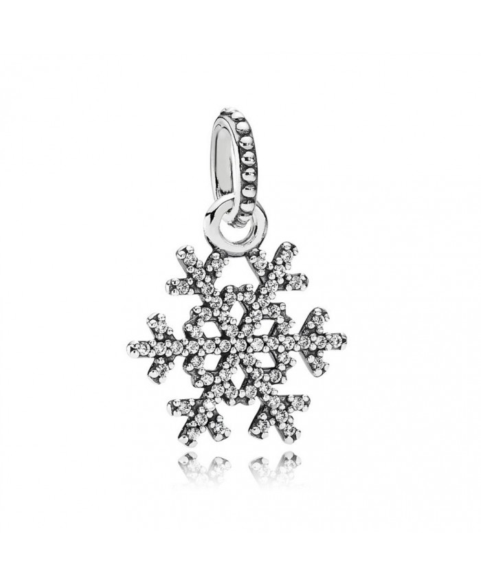 Pandora Winter Kiss Snowflake Pendant, Clear CZ