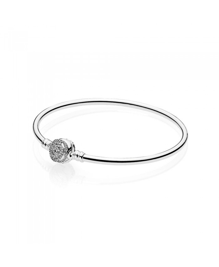 Pandora Disney, Beauty & The Beast Bangle, Clear CZ