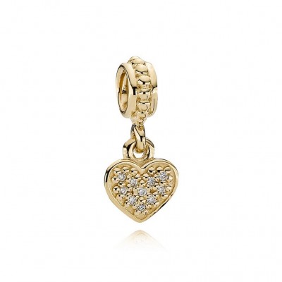 Pandora 14K Gold Brilliant Heart Charm