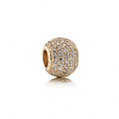 Pandora Pavé Lights, Clear CZ & 14K Gold