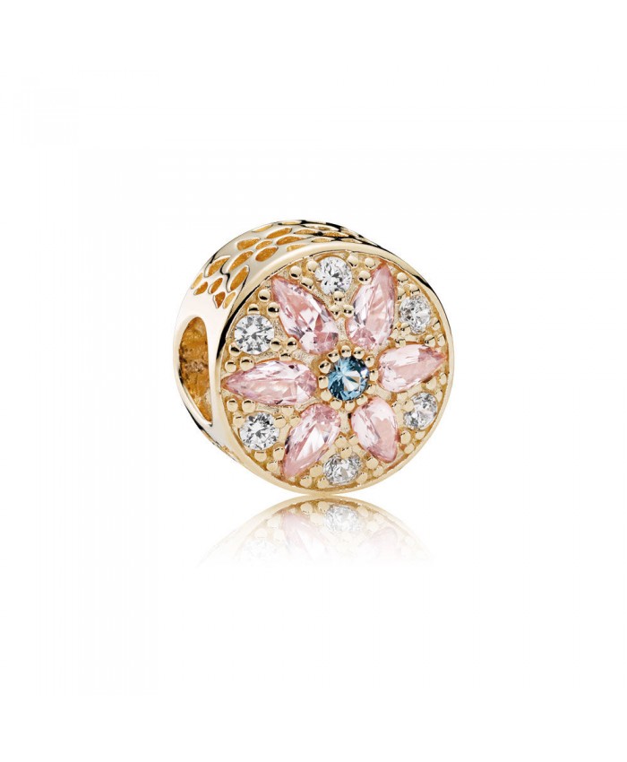 Pandora Opulent Floral, 14K Gold, Multi-Colored Crystals & Clear CZ